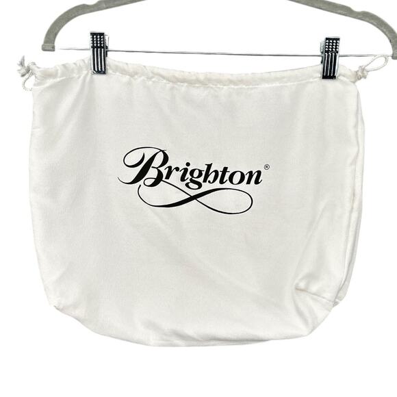 Brighton White Purse Dust Bag Drawstring Closure Brand Logo Accessory - Picture 1 of 5